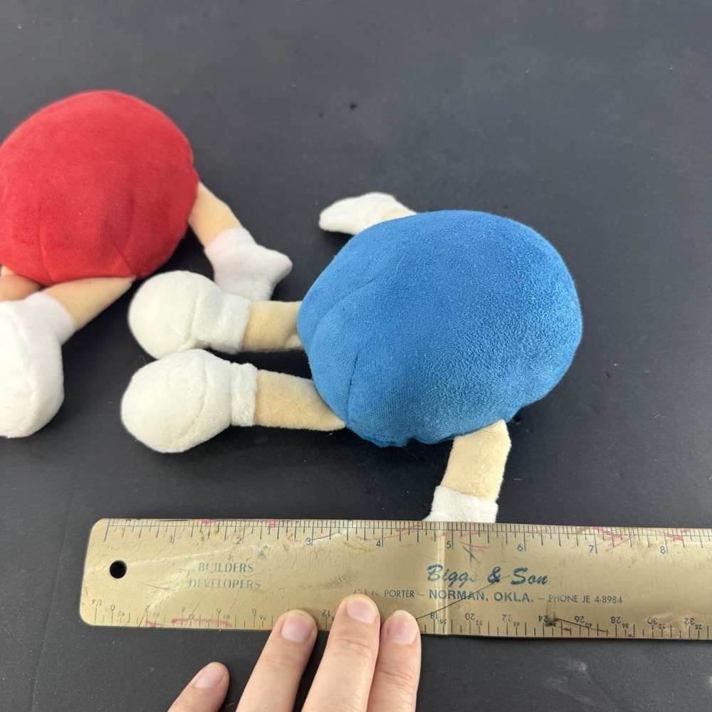 M&Ms Plush Lot 2 Blue Red Stuffed Animal Computer Screen Cleaner Mars Inc 2008 - Picture 5 of 5